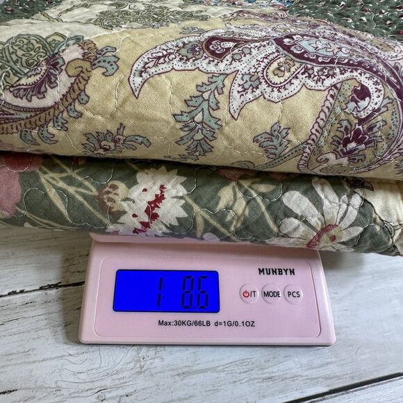 Cozy Line Home Fashions Floral Real Patchwork 2 King Sz Shams 100% Cotton 20X36 - Picture 9 of 10